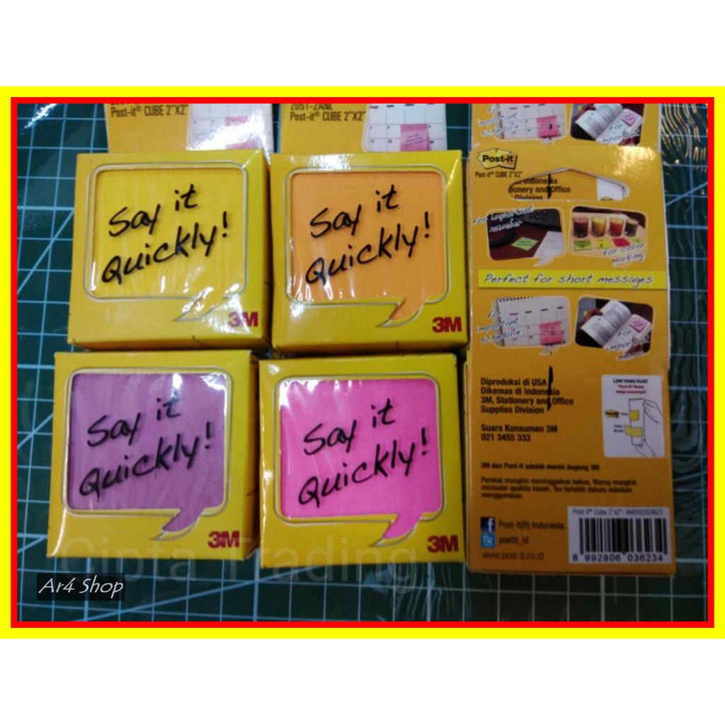 

Sticky Notes - Post-It - 2051-2Anl Notes Assorted Color 2X2& 34;