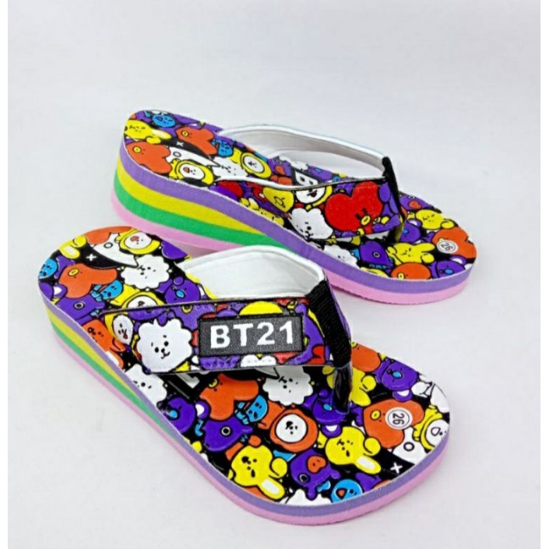 Arkn-SandaL Anak Wedges  BT21 Terbaru