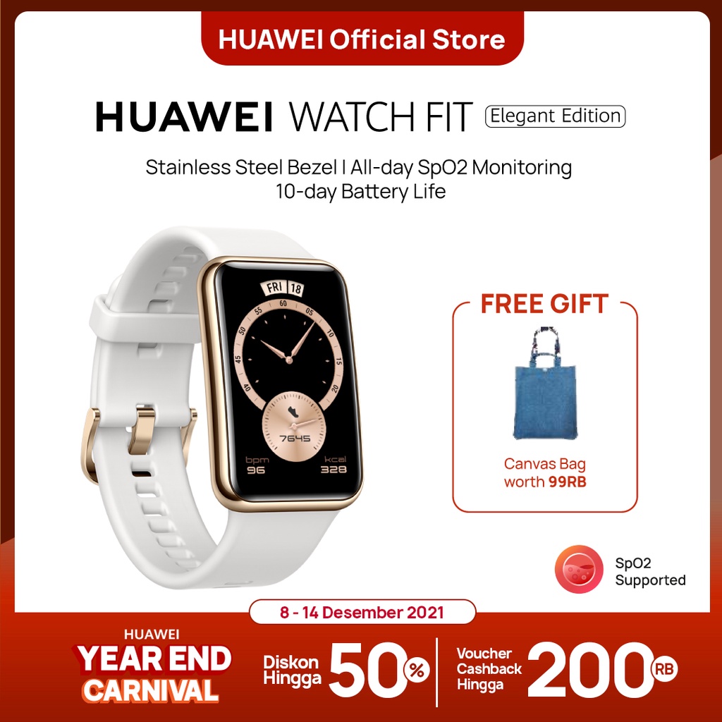 [12.12] HUAWEI Watch Fit Elegant Smartwatch | All-day SpO2 Monitoring | 10 Days Battery Life-2