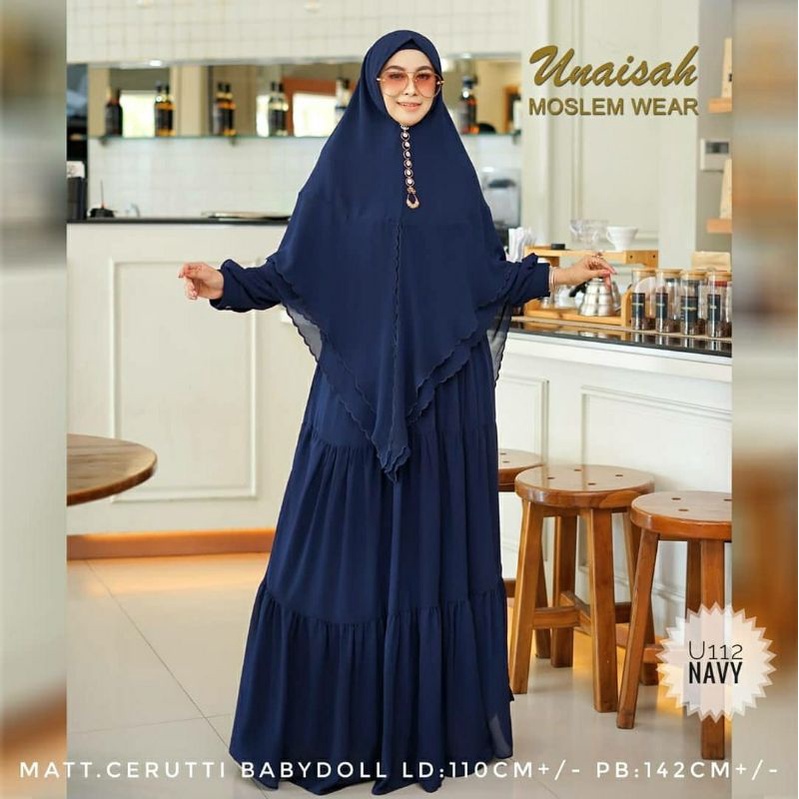 Gamis set syari U112 by Unaisah