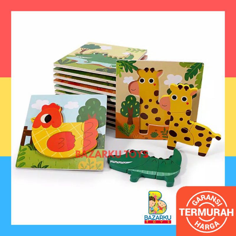 HQ Mini Wooden Puzzle Wooden Puzzle Anak Puzzle Kayu 