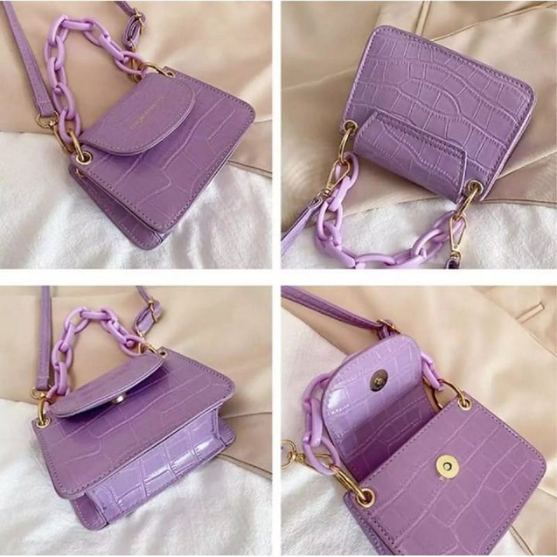 GTB - Sling Bag Mini / Tas Selempang Wanita / Tas Lilac