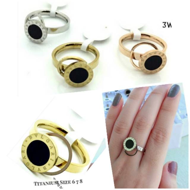 Promo Cincin Titanium asli Stainless steel Bvl Premium Quality Anti karat anti alergi 03