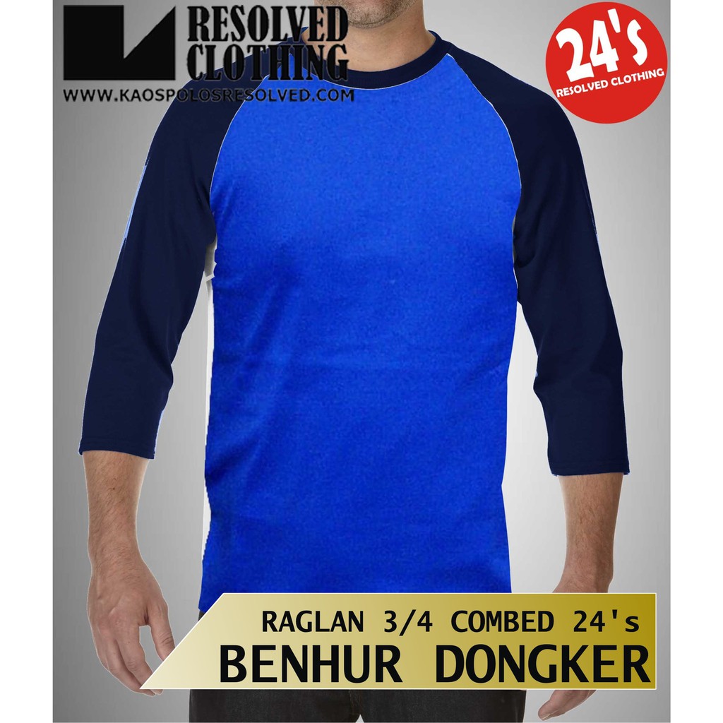 Kaos Raglan  Warna  Biru  Desain Kaos Menarik