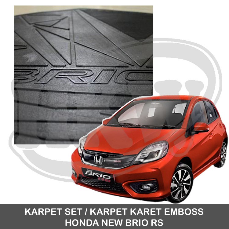  KARPET  SET KARPET  LANTAI KARET  EMBOSS HONDA NEW BRIO 