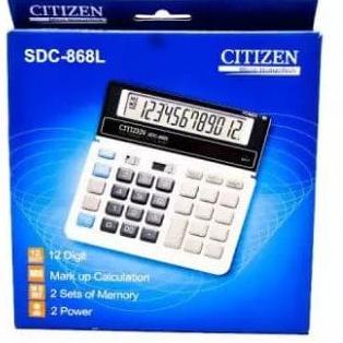 

Special - Citizen SDC-868L Electronic Calculator - Kalkulator 12 Digits SDC 868 L - Abu-abu