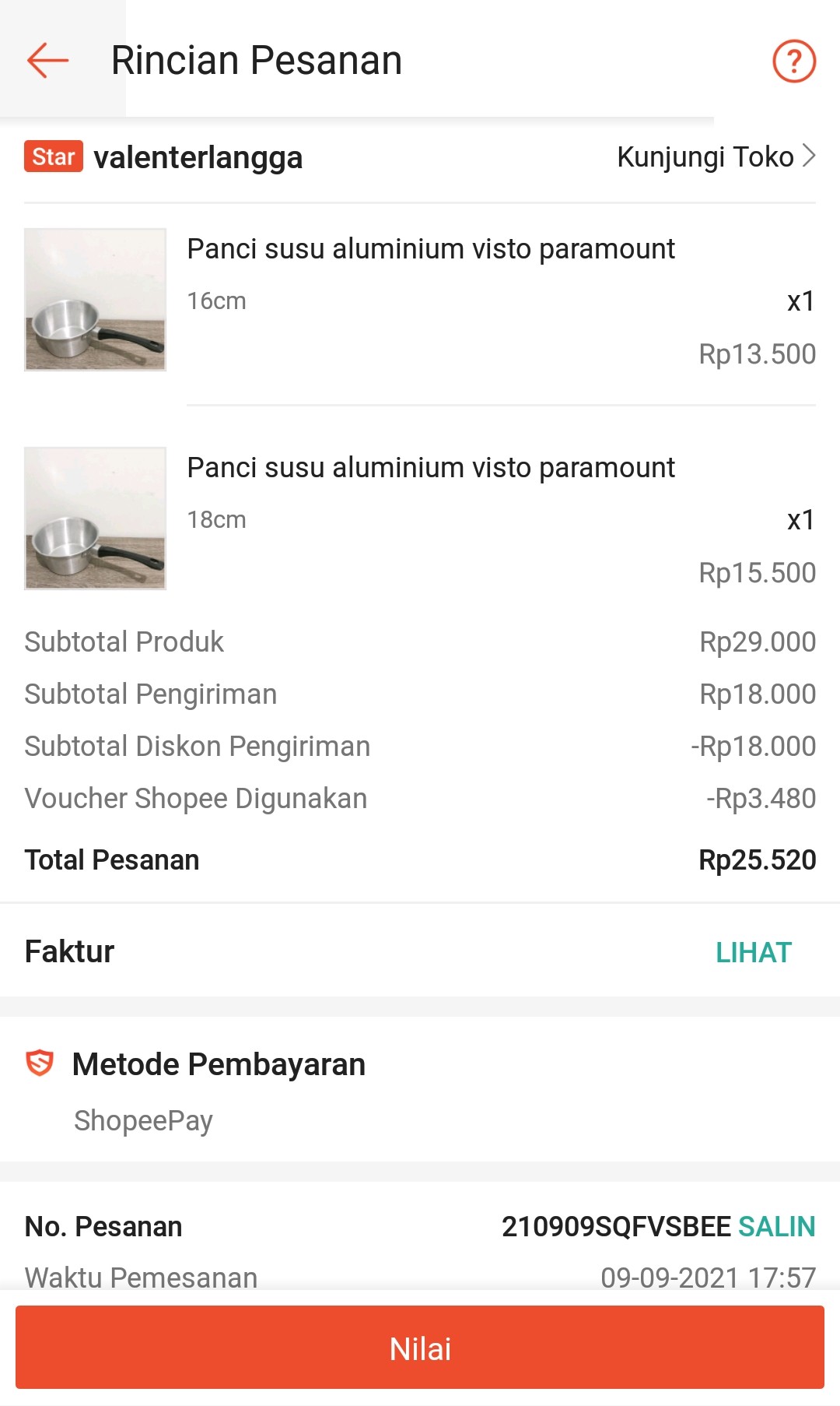 Panci Susu Aluminium Visto Paramount