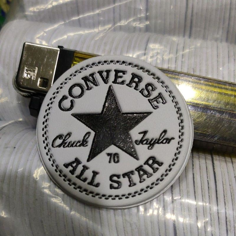 200pcs LOGO PATCH CONVERSE ALL STAR PUTIH HITAM
