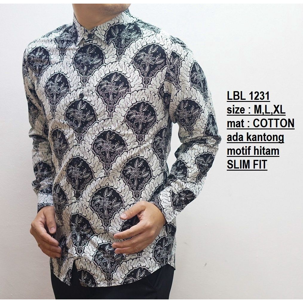 ODL65 KEMEJA BATIK PRIA SLIM FIT MEWAH LINABATIKDISTRO UNIK BAJU BATIK PRIA BEST SELLER