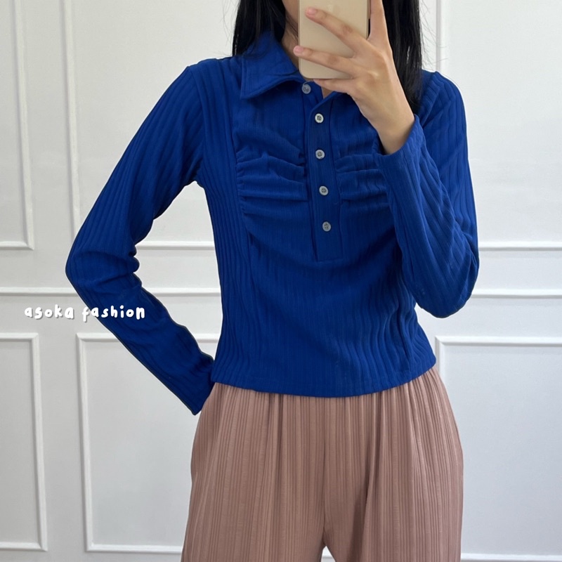 ASOKA  Eloise Top 310 - Longsleeve Knit - Slim fit Top - Atasan Wanita