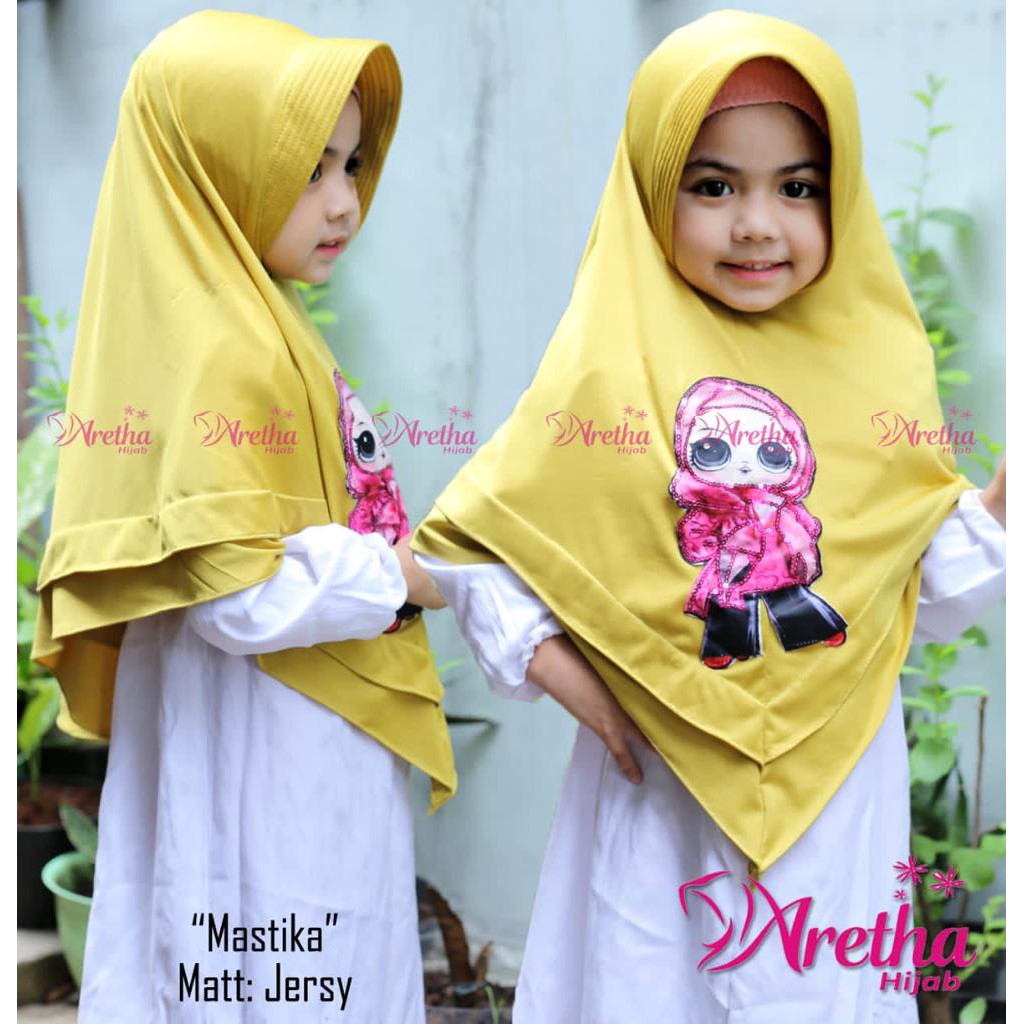 HIJAB ANAK INSTANT LOL LED MASTIKA ORI ARETHA