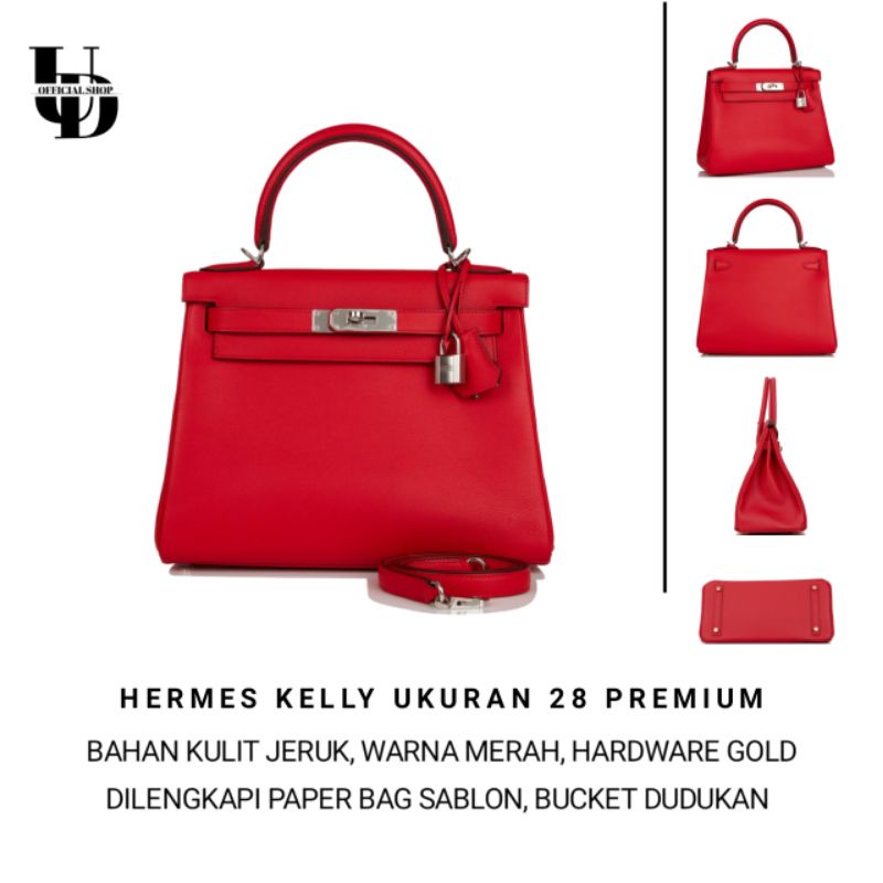 Tas Togo Kely Ukuran 28 Warna Merah Premium TAS SELEMPANG Wanita Import