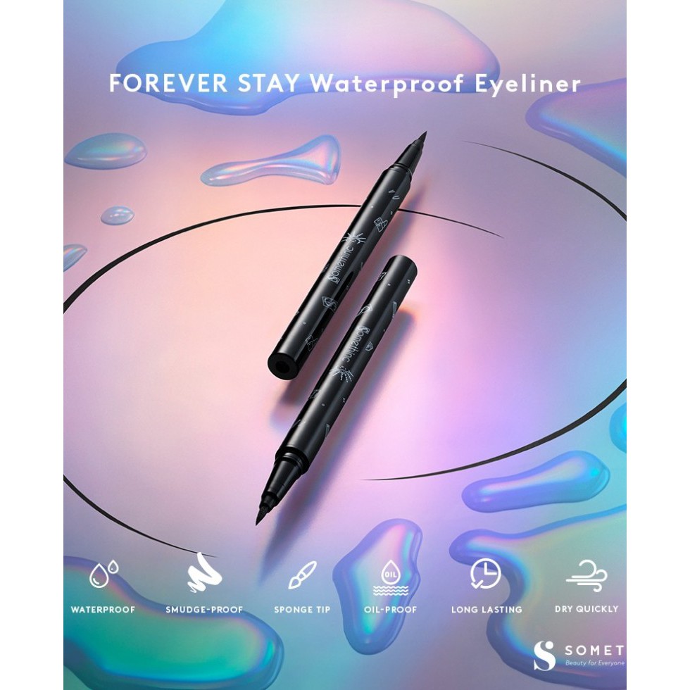 SOMETHINC Forever Stay Waterproof Liquid Eyeliner | VELVET SUGAR Dual Gel | SCANDAL Retractable Eye Liner Make Up