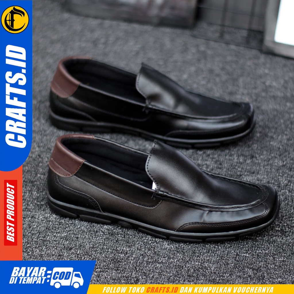 CRAFTS crollo - Sepatu Pantofel Formal Slop Kerja Pria