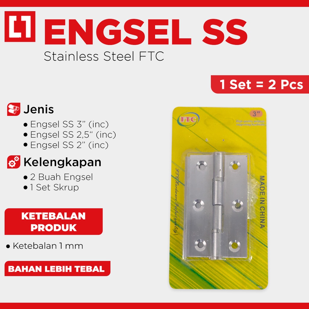 Engsel Stainless Mini Jendela Pintu Tebal Berkualitas