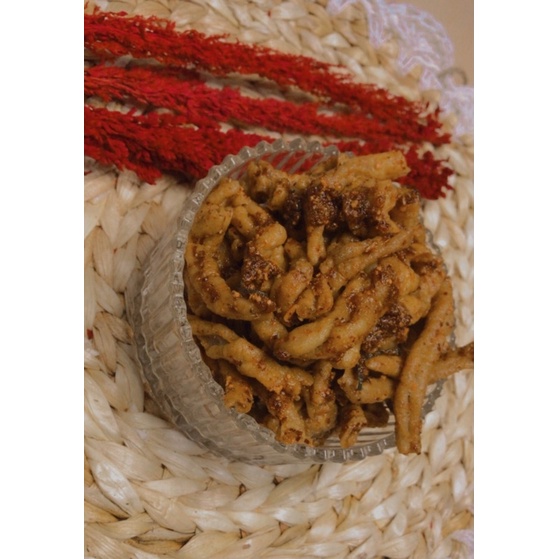 

Kripik Usus Bumbu Aroma Pedas Daun Jeruk 50gr