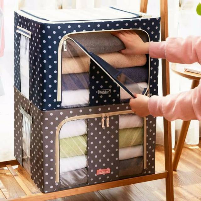 Agen Box Storage Bahan Kain Oxford Tebal Dengan Rangka Stainless KzbQEdHxbyJa1