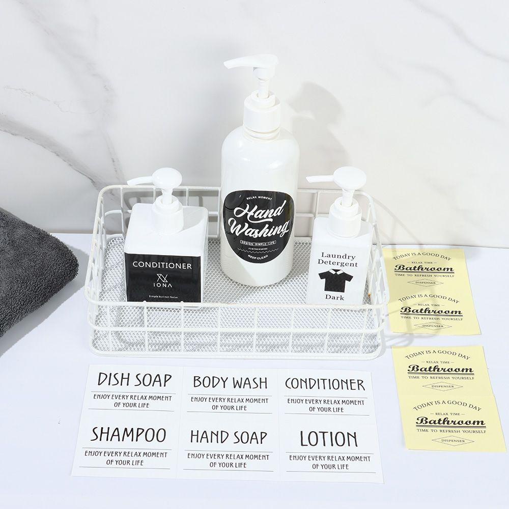 Suyo Stiker Penanda Botol Isi Ulang Self-adhesive Household Tally Dispenser Sabun Tag Klasifikasi