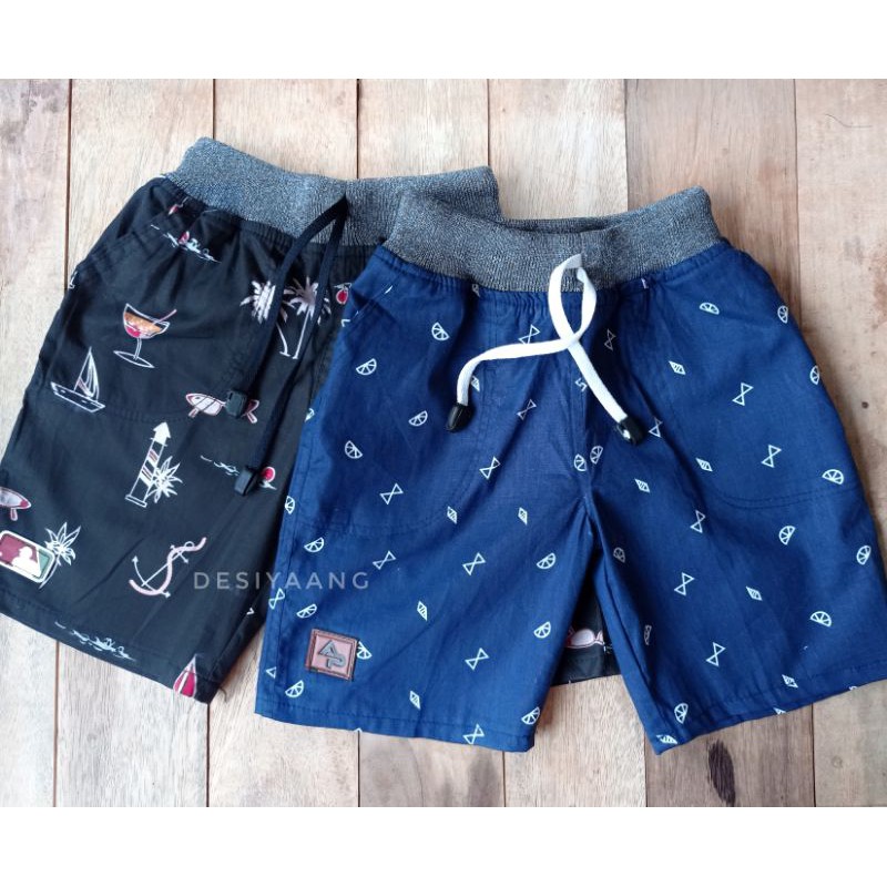 Celana Pendek Anak Laki Laki Distro Rib Motif size S M Usia 3 4 5 6 Tahun