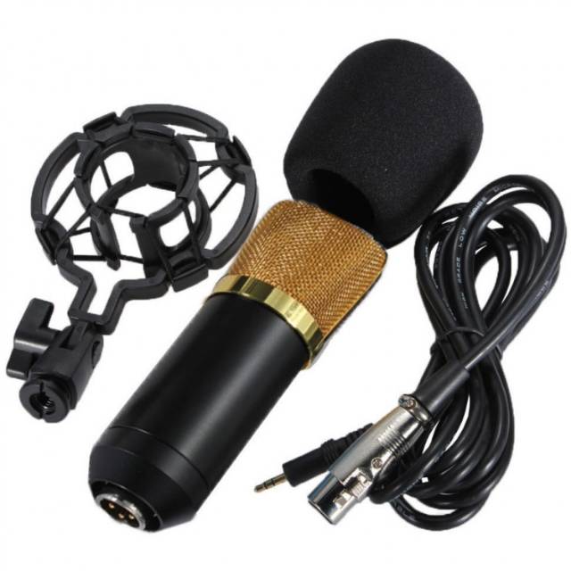 [ ASLI ] TaffSTUDIO Mikrofon Kondenser Studio dengan Shock Proof Mount BM-800 Mic