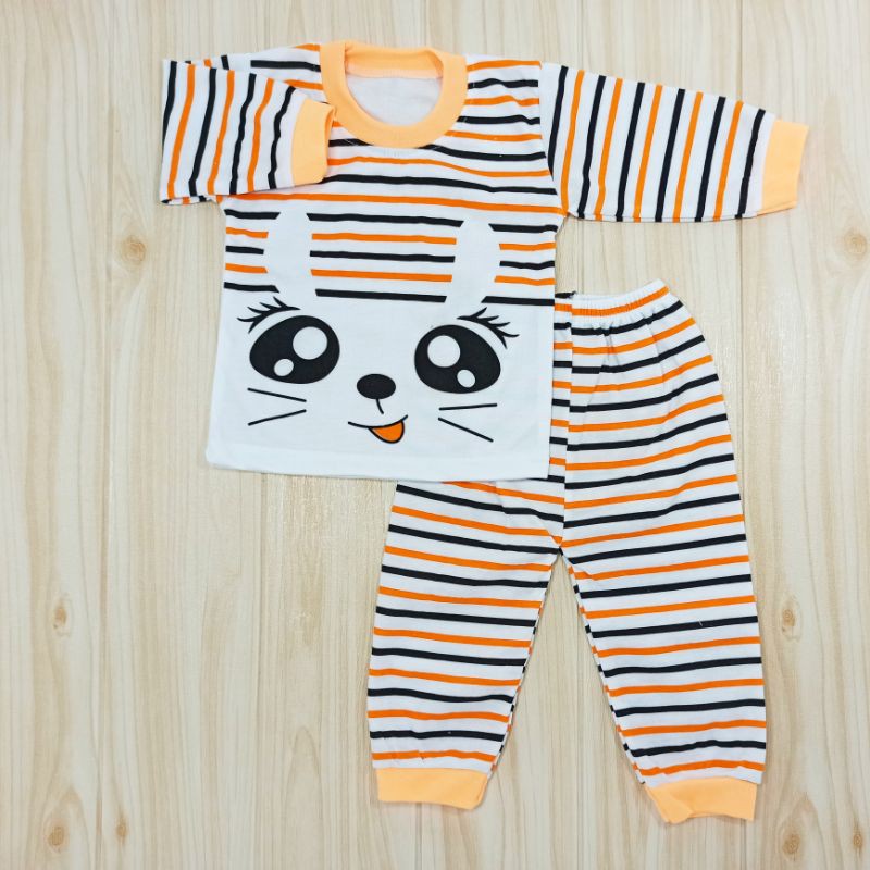 [Ss-8045] Piyama Anak 0-12bulan, Baju Tidur Bayi, Pakaian Anak, Kaos Anak Lengan Panjang
