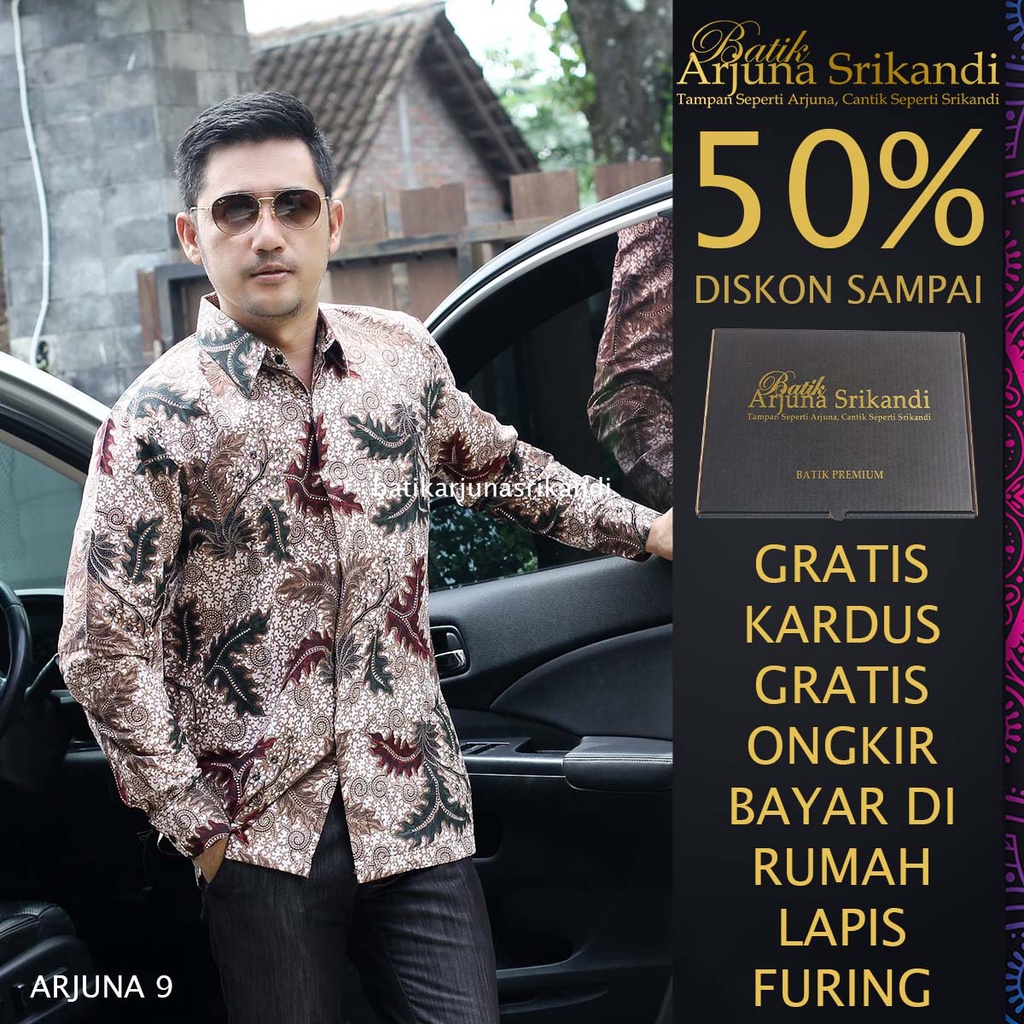 Kemaja Batik Pria Lengan Panjang Baju Hem Atasan Pria Baju Batik Pria Lengan Panjang Modern Baju Bat