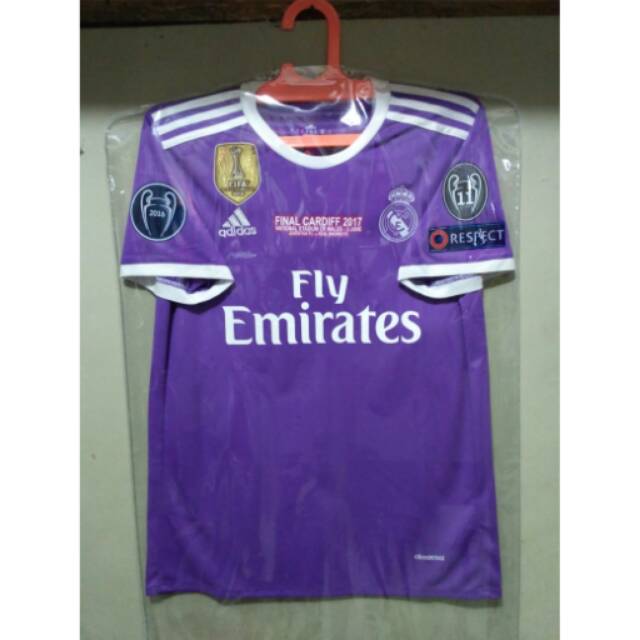 Jersey sejarah REAL MADRID Final CARDIFF 2017 "DUODECIMA" sekaligus 2x berturut2