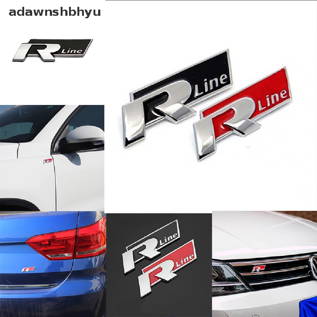 Adawnshbhyu Stiker Emblem Badge Mobil Trunk Metal Rline R-LINE Untuk VW CC GTI Passat