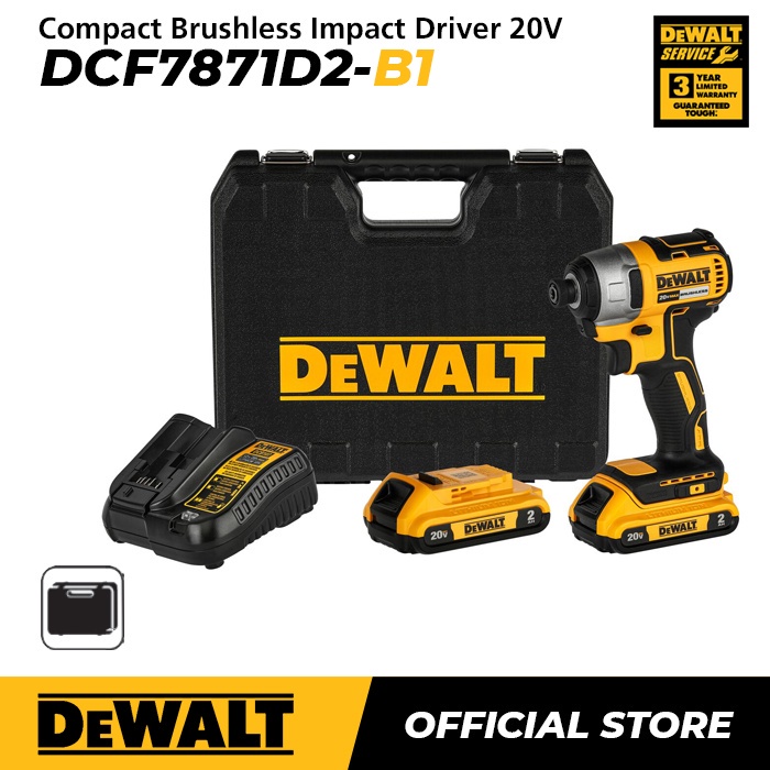 DEWALT DCF7871D2 - MESIN BOR OBENG IMPACT CORDLESS 20V / CORDLESS BRUSHLESS IMPACT DRIVER 20V