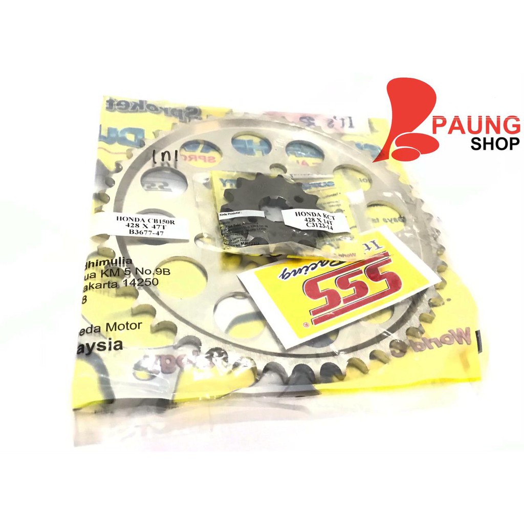 Gear Depan Belakang SSS 428 CB150R / CBR 150 New 46T - 50T