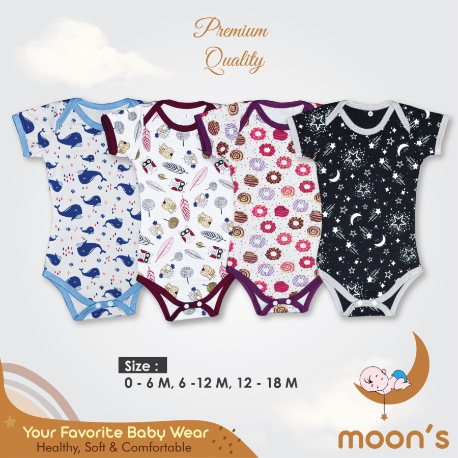 MOONS Jumper Bayi Motif Bahan Premium | Baby Clothes Jumper Romper