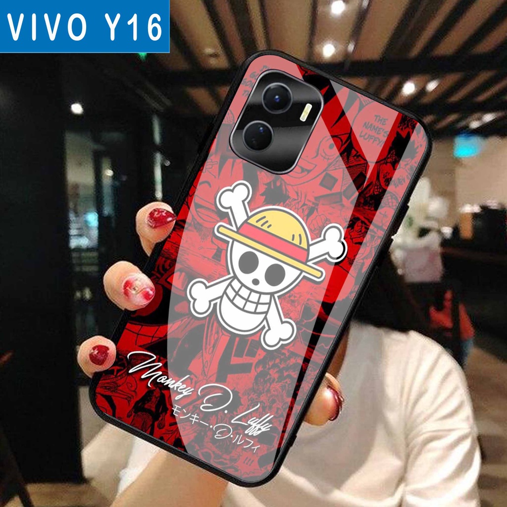 (S44) Case  Glass VIVO Y16 - casing Terbaru handphone - VIVO Y16  - pelindung handphone - VIVO Y16