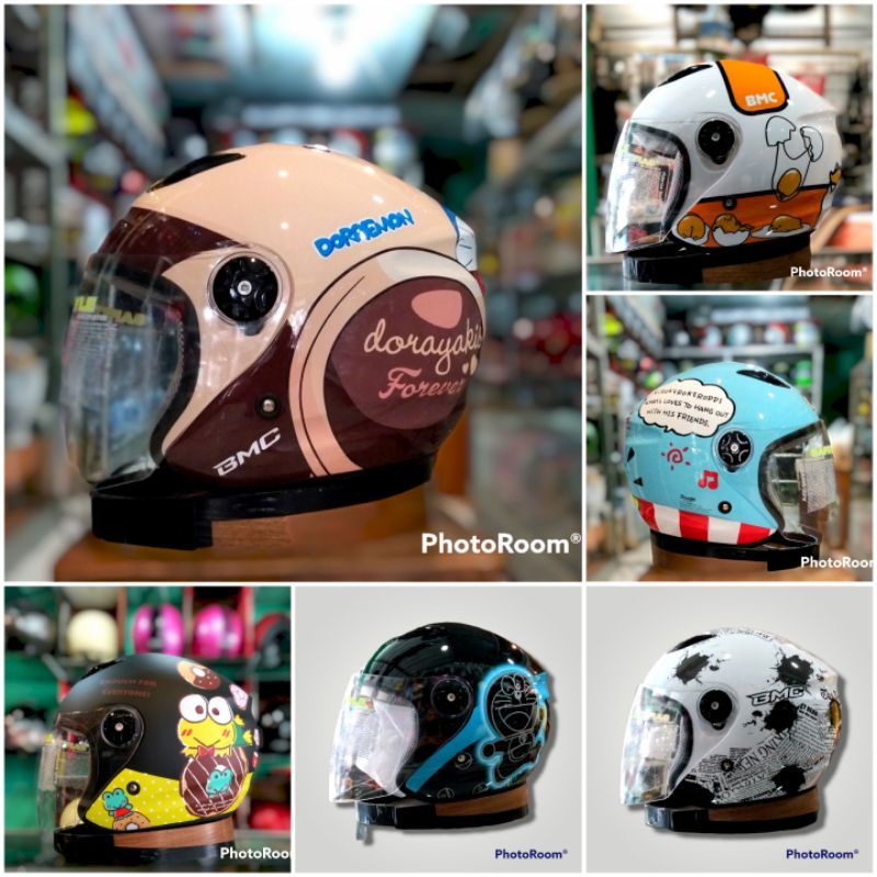 Helm BMC Milan Motif Karakter Wanita Pria Original SNI