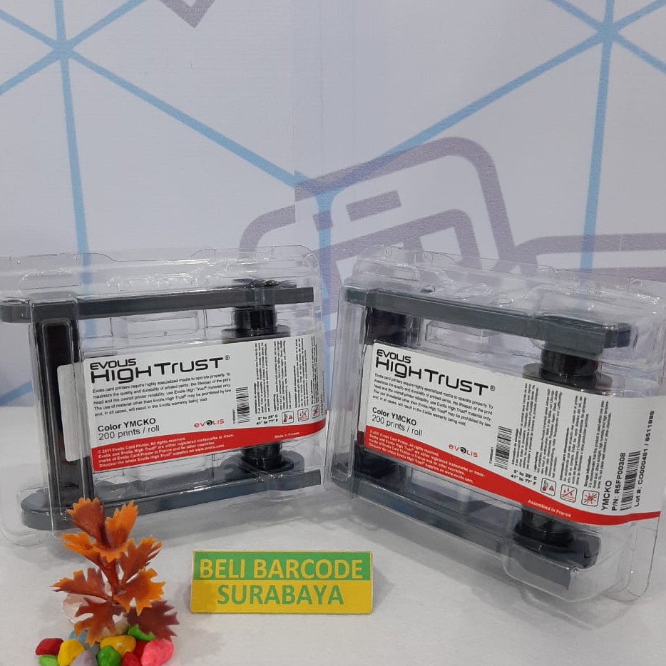 RIBBON ID CARD PRINTER EVOLIS WARNA (YMCKO) PN: R5FP00308 ORIGINAL