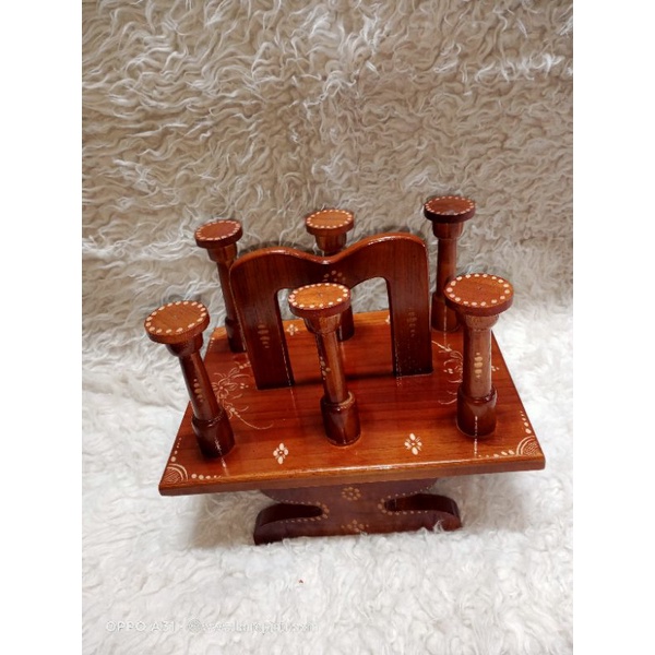 TEMPAT GELAS KAYU JATI | RAK GELAS