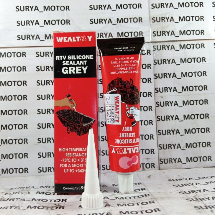 

Harga Spesial.. LEM WEALTHY RTV SILICONE SEALANT GREY 85gr