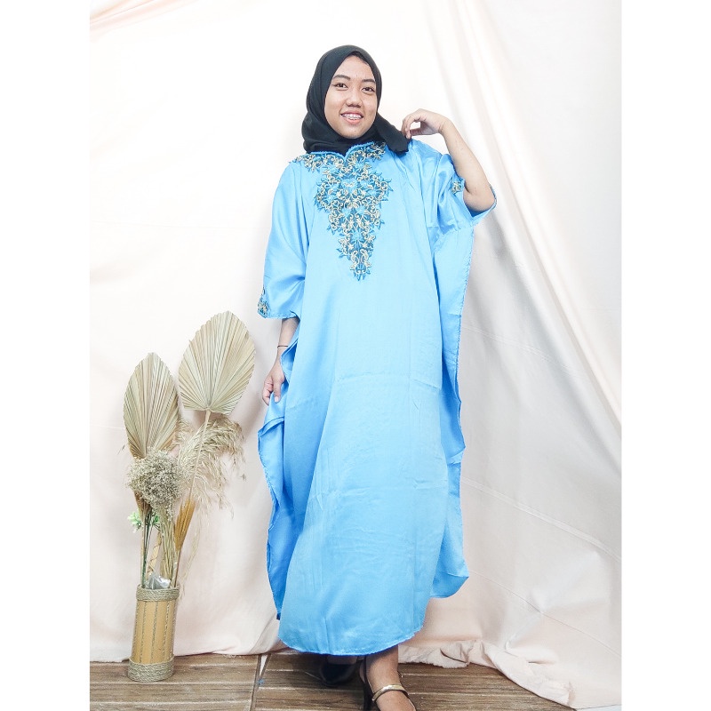 SB Collection Dress Maxi Jesia Longdress Kaftan Gamis Jumbo Casual Wanita