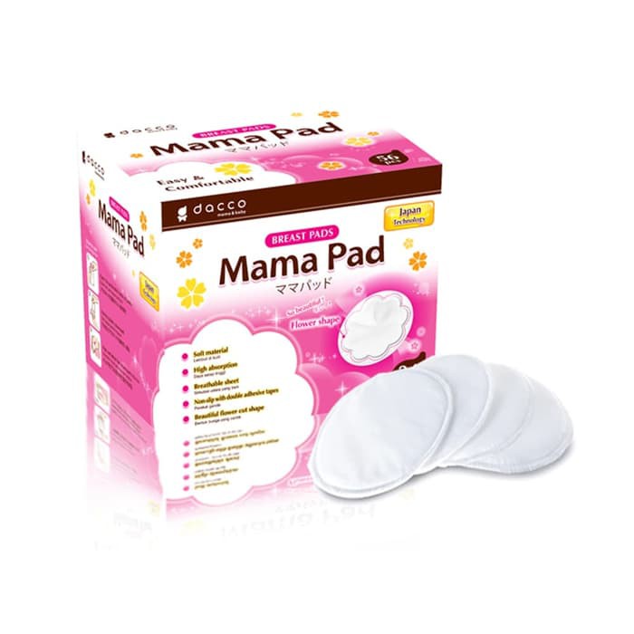 Breast Pads/Dacco Mama Pad/Penyerap ASI/Pembalut Payudara/Isi 24 &amp;56