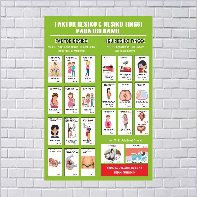 Jual Poster Kebidanan Faktor Resiko And Resiko Tinggi Pada Ibu Hamil