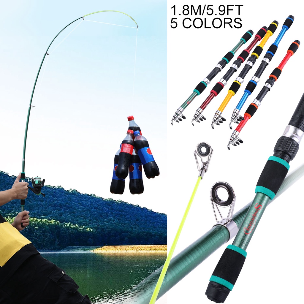 Joran Pancing CHEAP Telescopic Fishing Rod Portable EVA Handle Baitcasting Good Flexibility Strong Pulling Force Fishing Rod for Freshwater River Lake