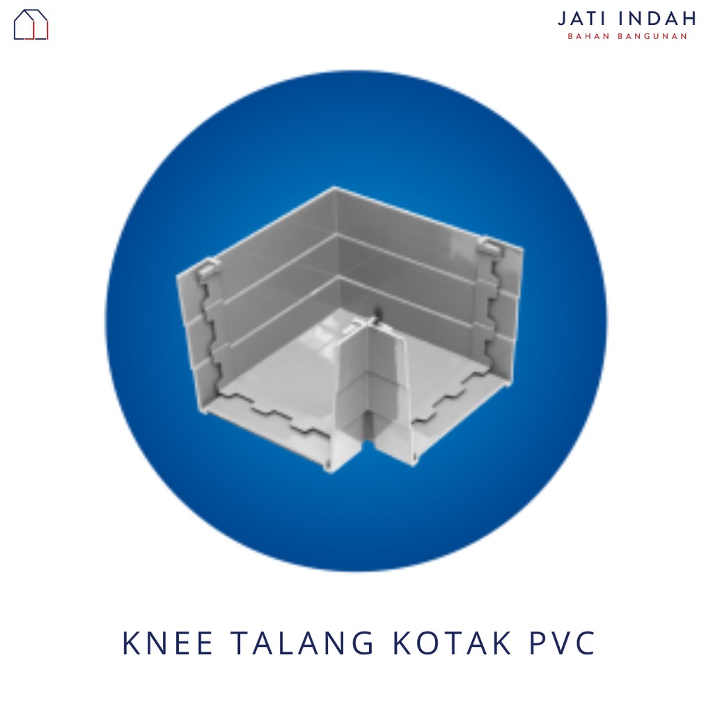 Keni Belokan Talang Kotak PVC 14 cm / Fitting Buangan Air Hujan / Knee Knie