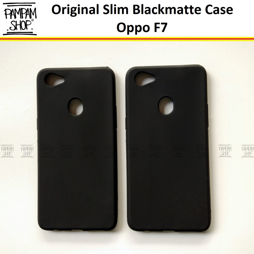 Soft Case Slim Black Matte Oppo F7 Ultrathin Ultra Thin Silikon Silicone Blackmatte Softcase F 7