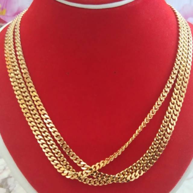 KALUNG SISIK NAGA LAPIS EMAS IMITASI 24K