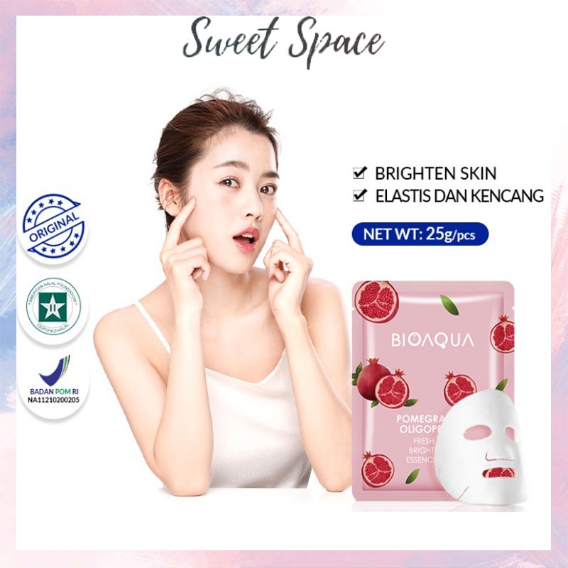 SHEET MASK BIOAQUA 12 VARIAN 25 GRAM ORI [SWEETSPACE]