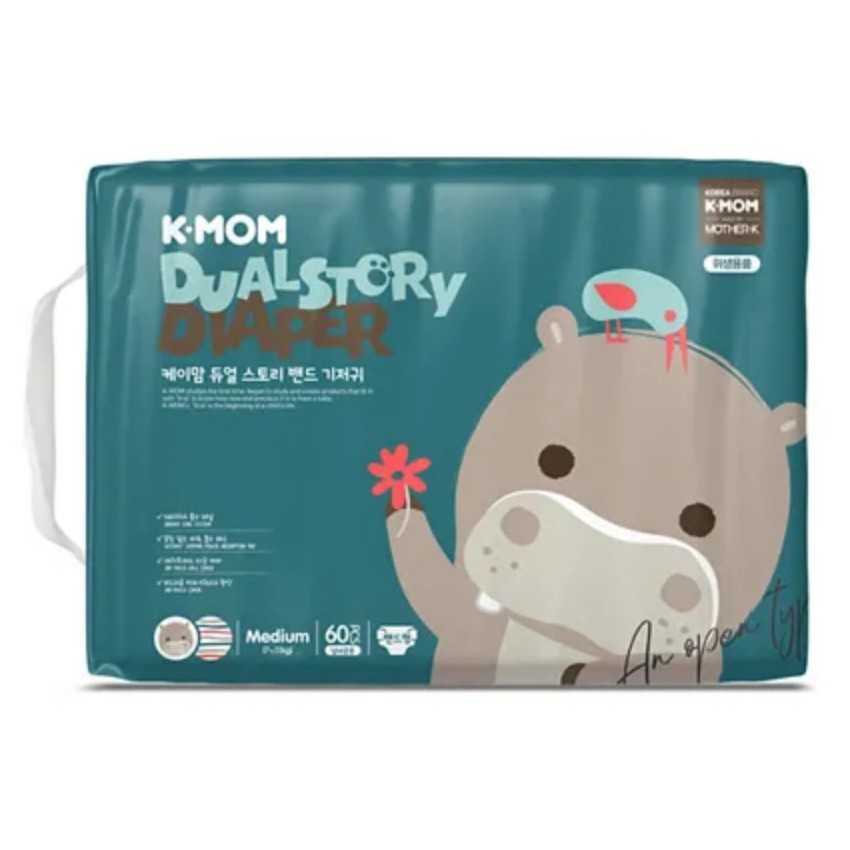 K-MOM Dual Story Diaper MEDIUM Tape (60pcs)