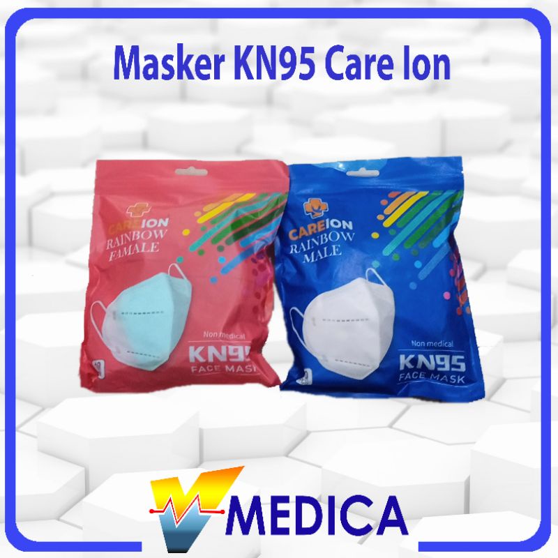 Masker KN 95 CareIon / Masker Warna isi 10 / Masker CareIon Rainbow