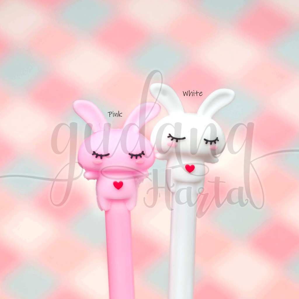 Pulpen Gel Kelinci Rabbit Pena Lucu Bolpen Ballpoint Unik GH 307180