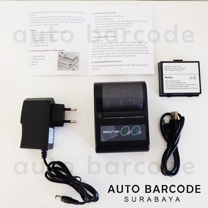 Unik Printer kasir Bluetooth TERMURAH Mini Portable Printer berkualitas Berkualitas