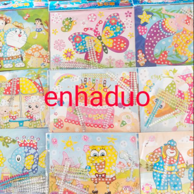 MAINAN MANIK STIKER TEMPEL EDUKASI  ANAK