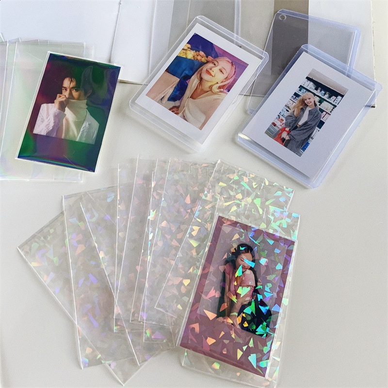 10 Pcs Tas Penyimpanan Kartu Polaroid Ukuran 3 Inch Warna Transparan